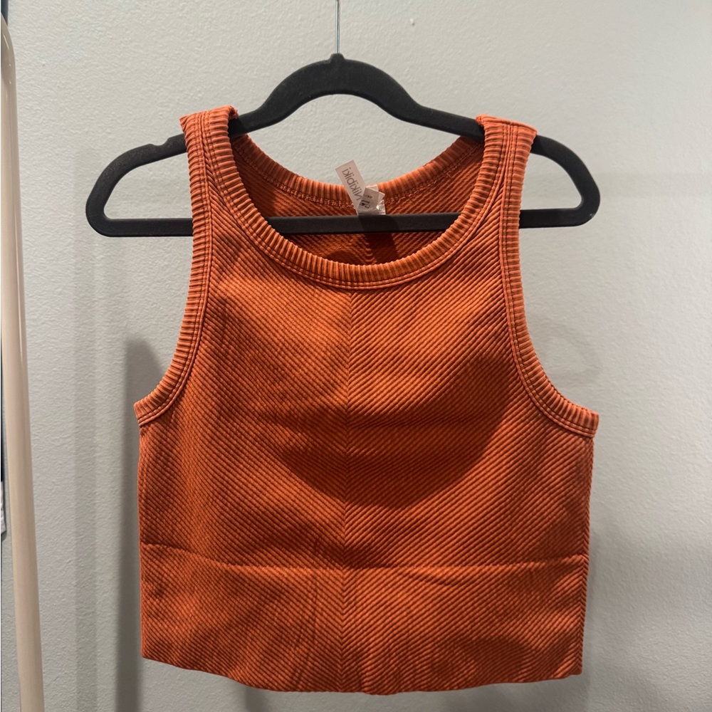 Nikibiki Orange Ribbed Tank Top